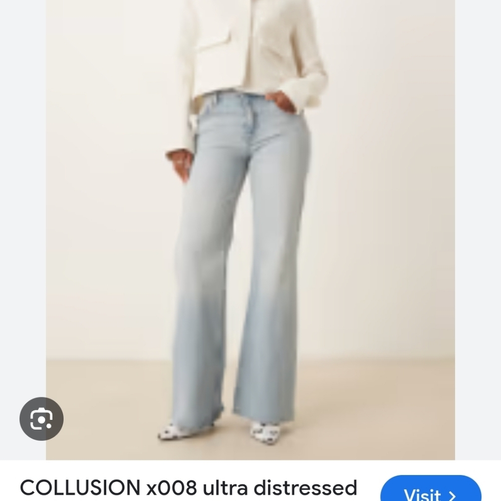 Asos Collusion X008 Flare Jeans Size 8 Womens